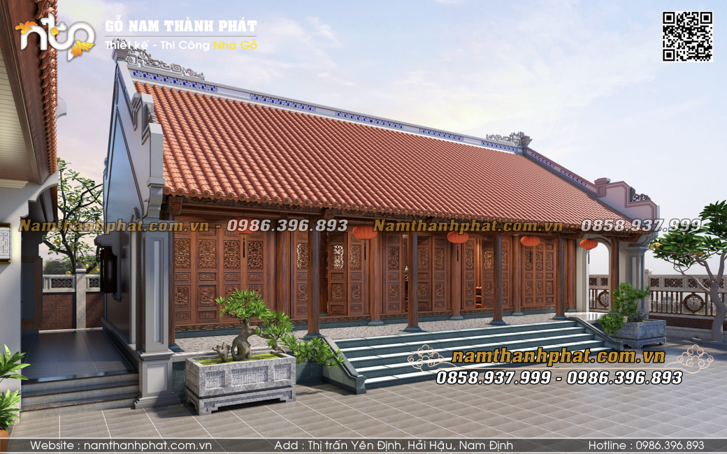 Nhà gỗ 5 gian lưu giữ giá trị truyền thồng ngàn đời